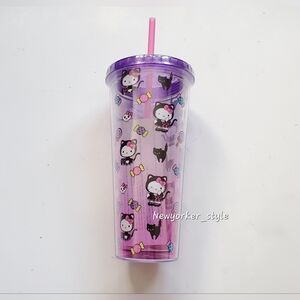 (Sale)Hello Kitty Cat And Candy Tumbler With Straw Brand New